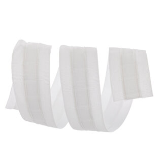 Huismerk Kräuselband 25 mm breit Terlenca weiß und transparent