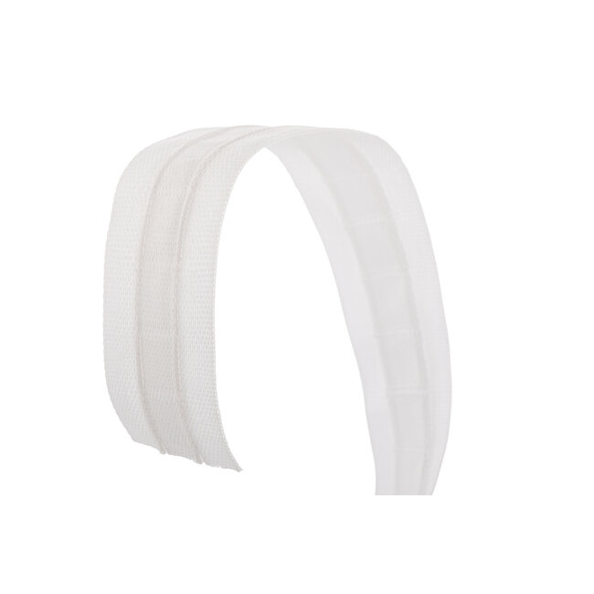 Huismerk Kräuselband 25 mm breit Terlenca weiß und transparent