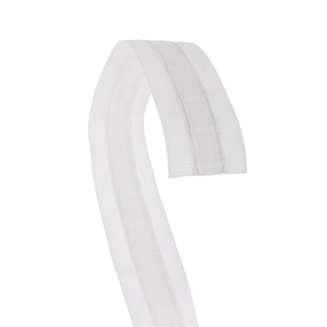 Huismerk Kräuselband 25 mm breit Terlenca weiß und transparent