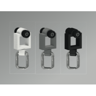 Gardinenläufer U-Schienen geräuscharm verpackt zu 20 Stück.