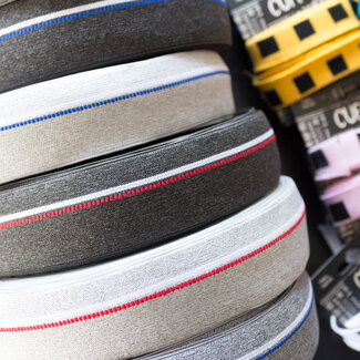 Gummiband Polyamid Melange Streifen
