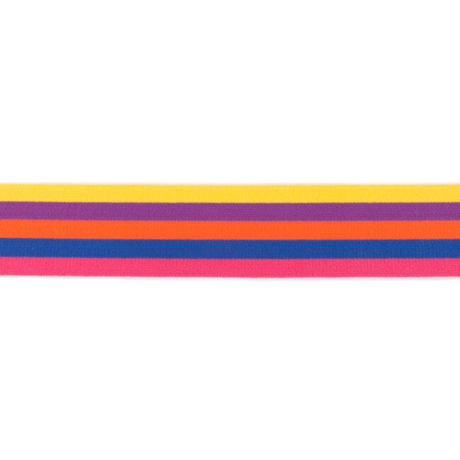 Huismerk Elastiek Multi Streep Breed 40 mm