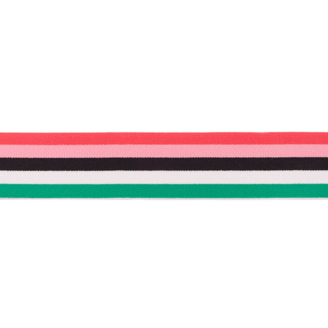 Huismerk Elastiek Multi Streep Breed 40 mm