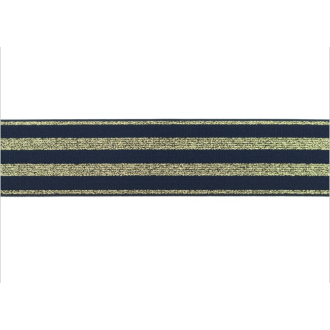 Polyamide Elastiek Lurex Goud 40 mm