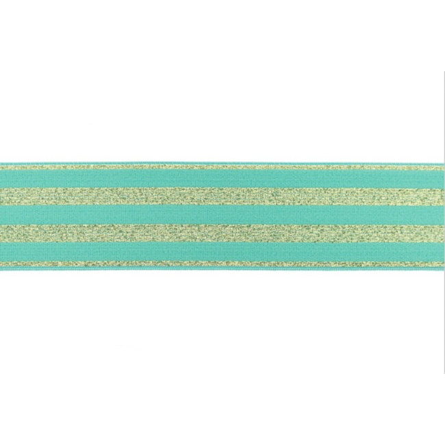 Polyamide Elastiek Lurex Goud 40 mm