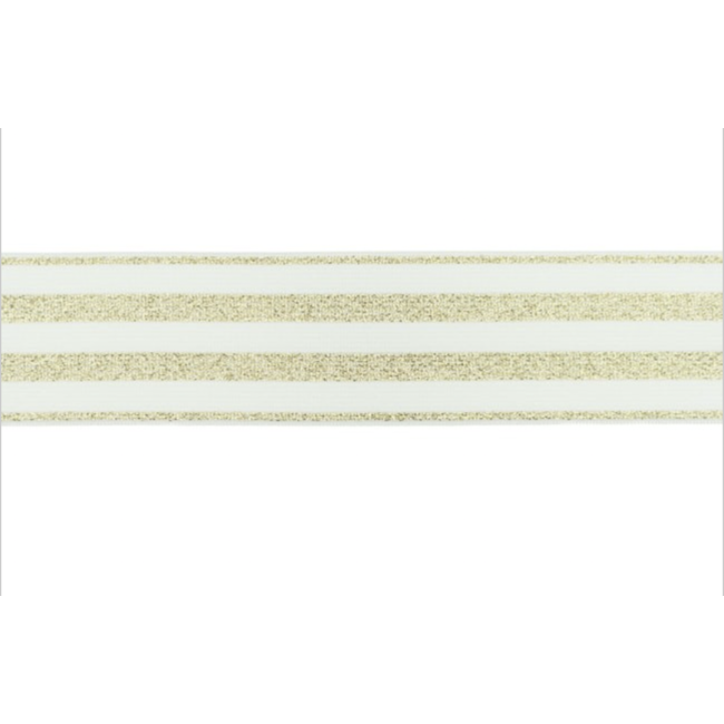 Polyamide Elastiek Lurex Goud 40 mm