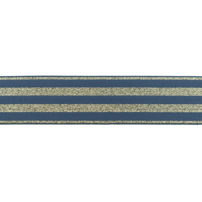 Polyamide Elastiek Lurex Goud 40 mm
