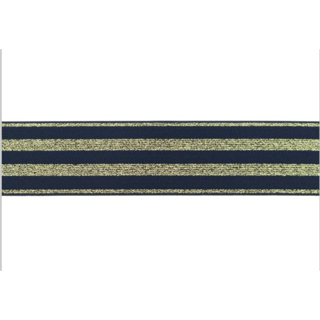 Polyamide Elastiek Lurex Goud 40 mm