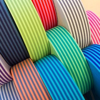 Gummiband 2-farbig Streifen 40 mm