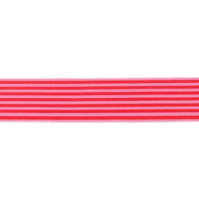 Elastiek 2-Kleurig Streep 40 mm