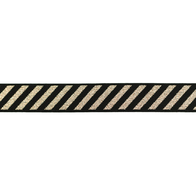 Elastiek Diagonale Lurex Streep