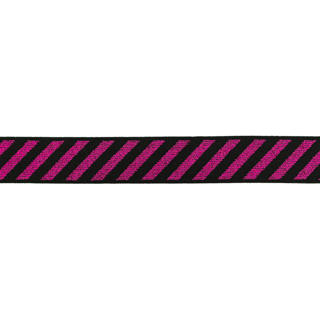 Elastiek Diagonale Lurex Streep