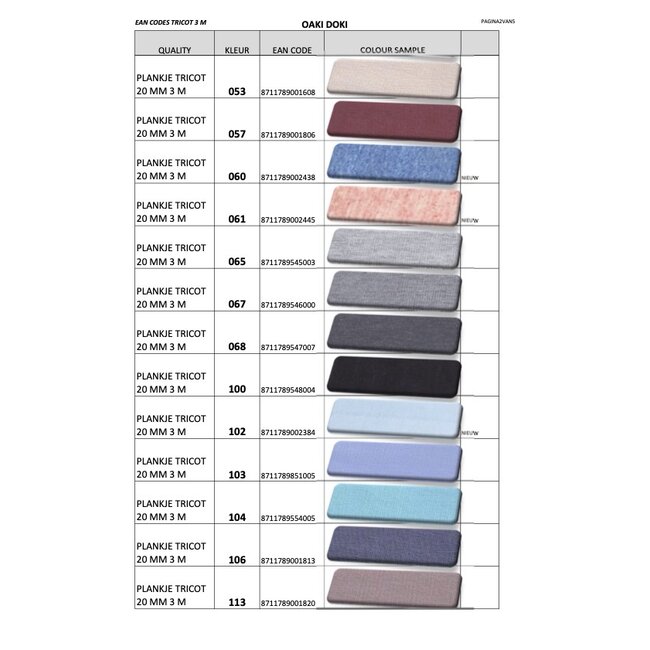 Oakidoki Jersey tricot Biasband