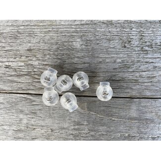 Huismerk Kordelstopper transparent rund 15mm