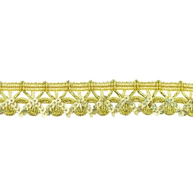 Silber und Gold Galon mit Pailletten