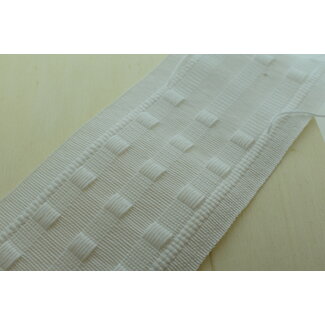 Gardinenband 8 cm breit, 3 Falten, weiß, Robust.