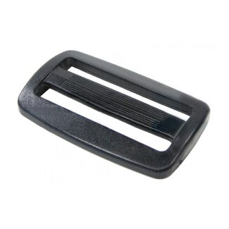 Verstellschließe/Stegschnalle Kunststoff schwarz in verschiedenen Breiten