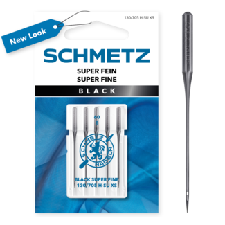 Schmetz Neu!! Maschinennadeln Black Super Fine Verpackt zu 5 Stück