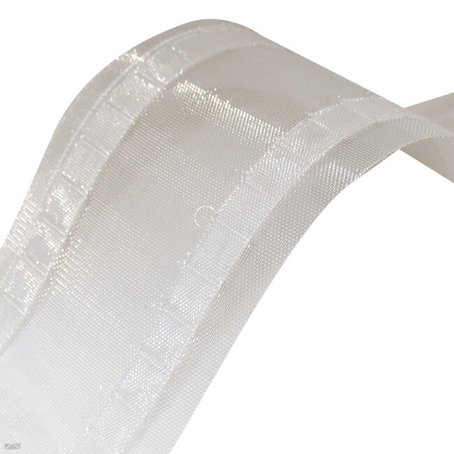 Biarritz Wave gordijnband 77 mm. transparant of zwart