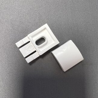 Huismerk Deckenhalterung WEISS oder SCHWARZ mit Abdeckung für Aluminiumschiene