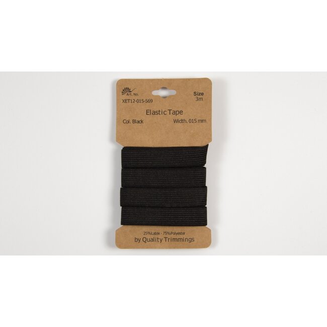 Elastiek 15 mm breed verpakt per 3 meter