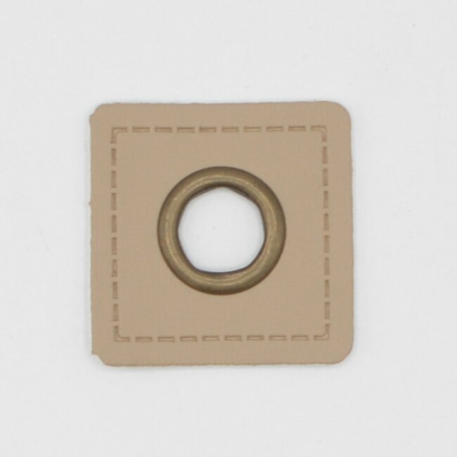 Ogen Patches vierkant met bronze ring