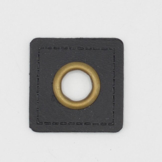 Ogen Patches vierkant met bronze ring
