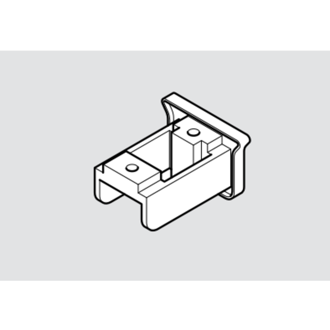 Eindstop schroef 14 mm rails leverbaar Zwart, Wit en Grijs