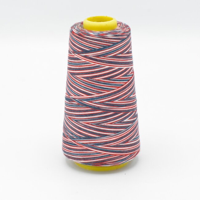 Overlock garen multicolor in diverse kleur combinaties