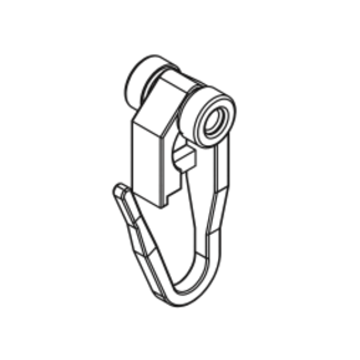 Büsche LÄUFER MIT FALTENHAKEN für Profile verpackt pro 10 Stück