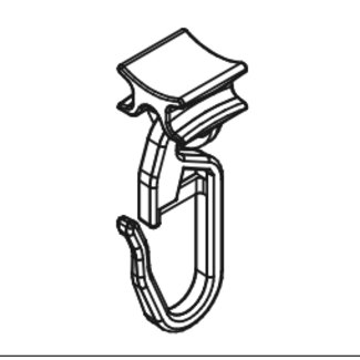 Büsche GLEITER MIT FALTENHAKEN für Profile verpackt pro 10 Stück