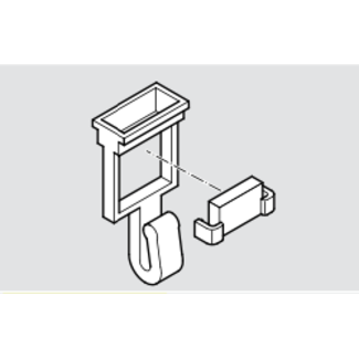 Unterstopper Raffrollos 12 mm weiß (Band / Kordel Schnalle)