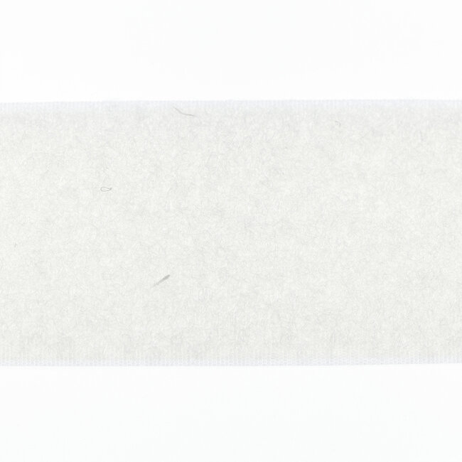 Huismerk Elastisch Klittenband Naaibaar Lus 40mm breed WIT