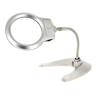 Huismerk LED Looplamp op flexibele arm 20 cm vergroot 2x/6x