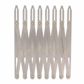 Bohin Knopfverteiler Alu. grau für bis zu 8 Knöpfe 16x8cm