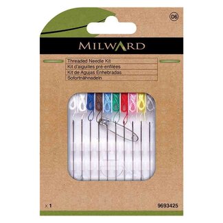 Milward GREEN Nähnadeln Faden und eingefädeltes Nähgarn