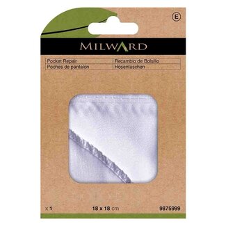 Milward GREEN Hosentaschen aufbügelbar weiß