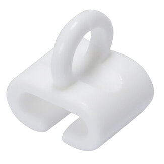 Rail-Gleiter für I-Schiene/T-Schiene oder Caravan-Schiene, weiß mit Öse, verpackt pro 20 Stück