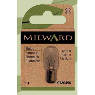 Milward GREEN Naaimachinelamp bajonet 20mm 15w
