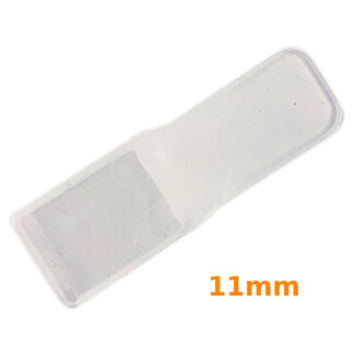 Huismerk Endkappe für Metallkorsettstangen von 11 mm mit Durchziehpunkt, verpackt pro 10 Stück