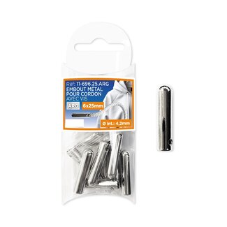 Huismerk Kordelende Metall mit Schraube pro Set von 2 Stück