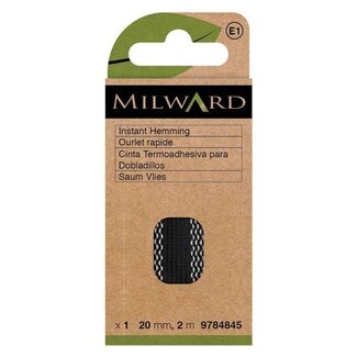 Milward GREEN Saumvlies 20mmx2m schwarz