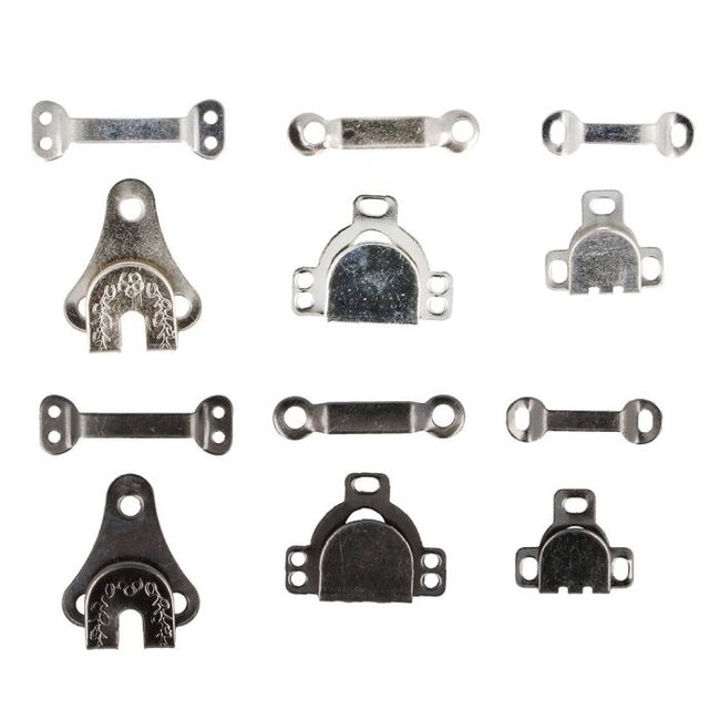 Milward GREEN Hosen- und Rockhaken Sortiment Schwarz-Nickel - 6 Stk.