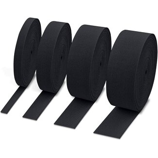 Huismerk Taillenbandgummi Schwarz und Weiß in verschiedenen Größen