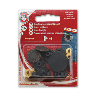 Koh i Nor Jeansknöpfe pro 10 Stück Bronze