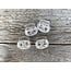 Huismerk Koordstopper transparant plat 23mm 2 gaats