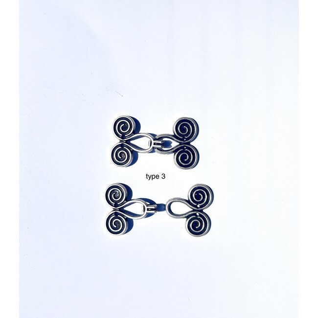 Vintage sluiting Metaal Antiek zilverkleur verschillende types