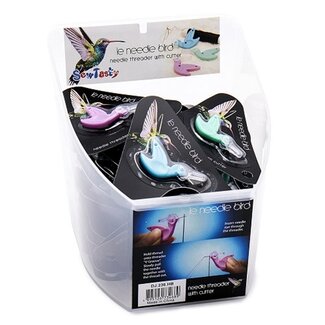 Huismerk Nadeleinfädler Vögelchen mit Fadenschneider