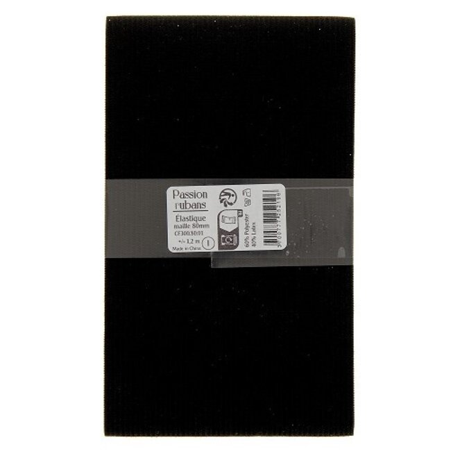 Huismerk Elastiek 80mm breed, bundel van 1,2 meter