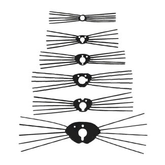 Opry Schnurrhaare für Tiernasen 59-112mm - 1x6x20St